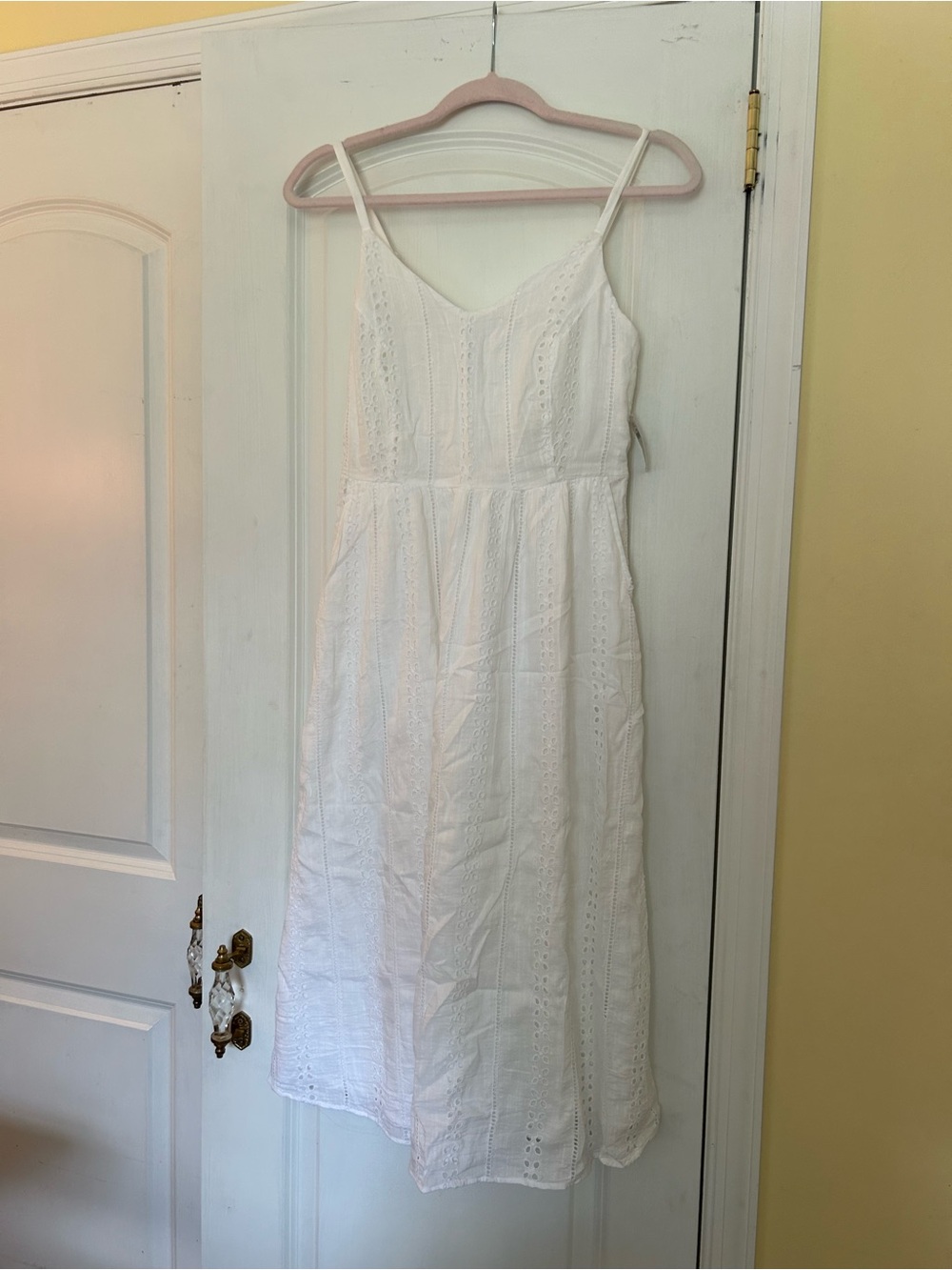 Old Navy White Eyelet Midi Dress